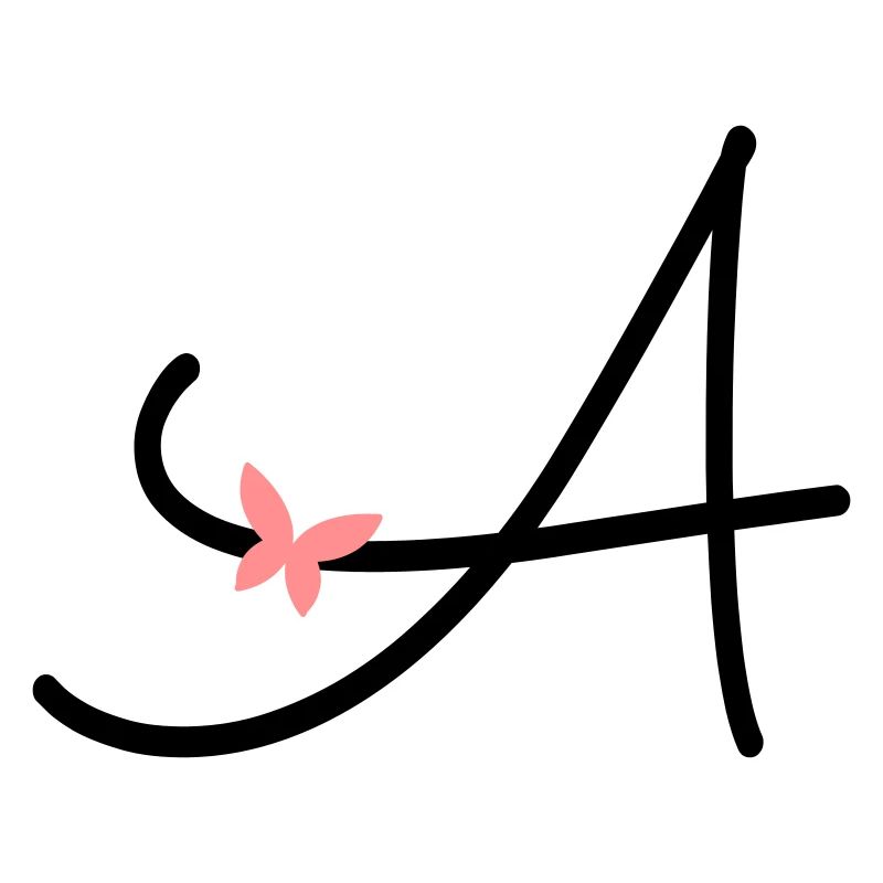 Letter A Initial Letter Butterfly