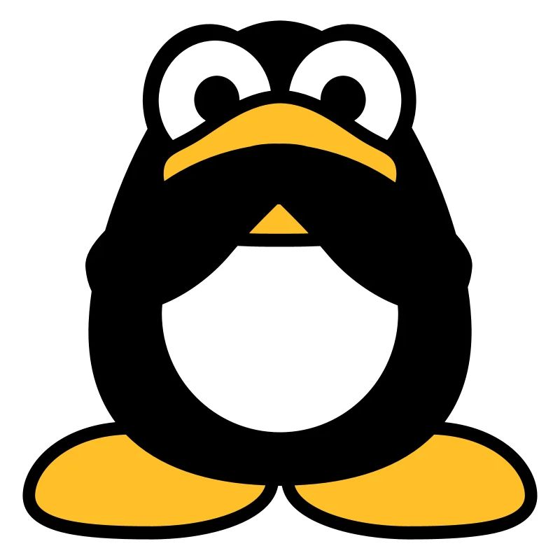 Pingouin Rien parlant Mains silencieuses Couvrant la bouche