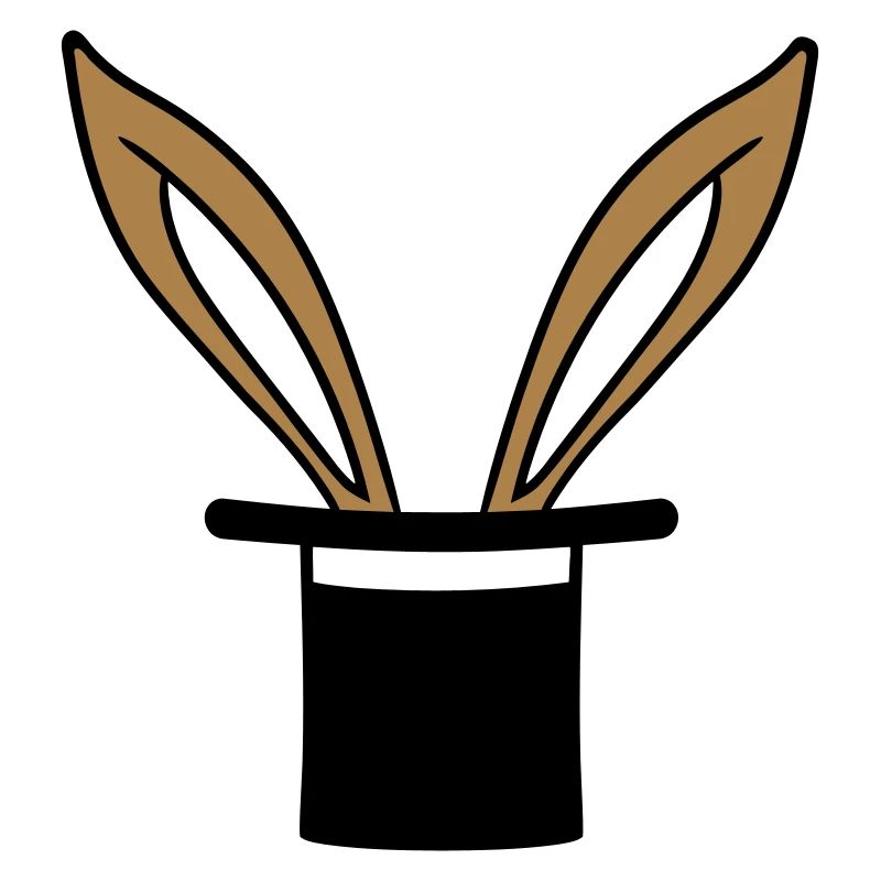 Lapin Chapeau Haut de forme Wizard Lapin Wizard Trick