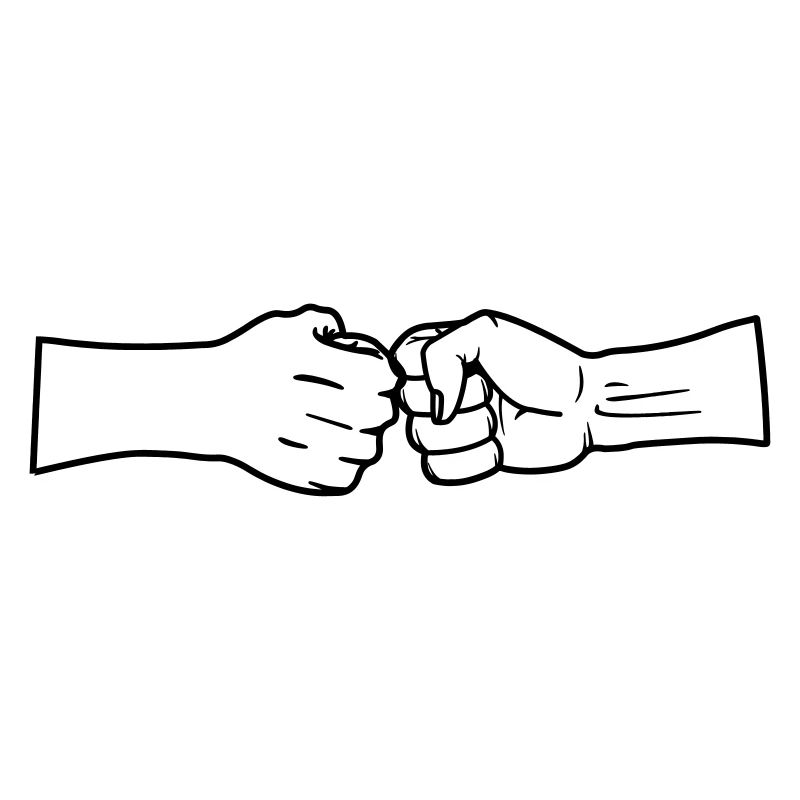 Respect two fists without text
