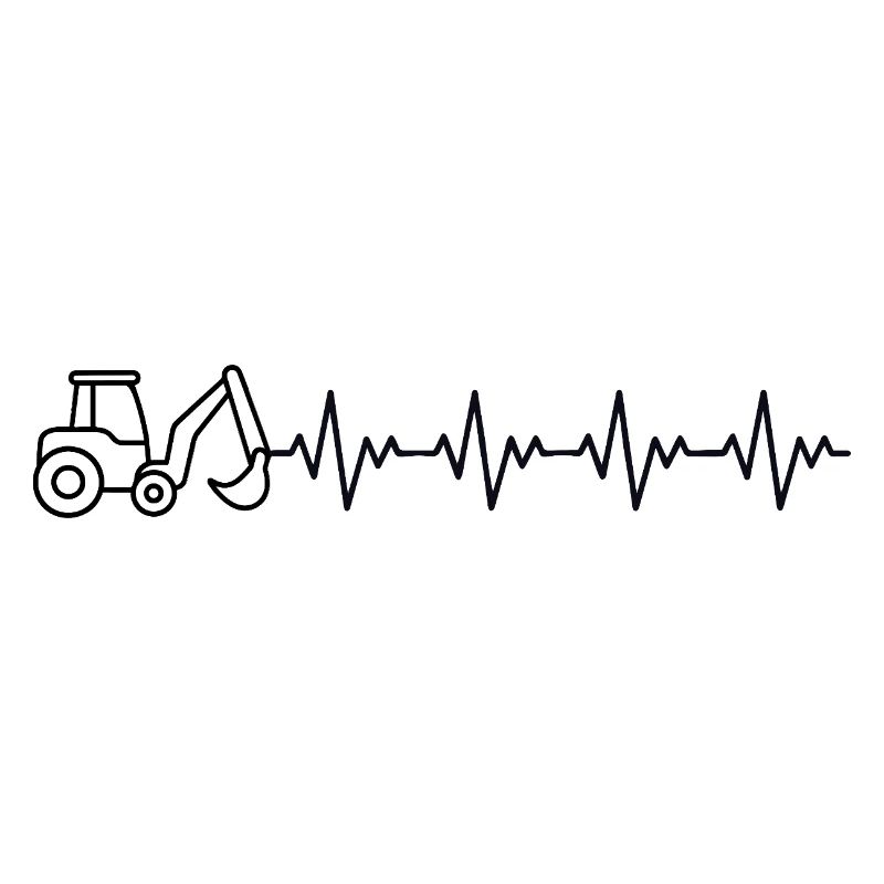 Bagger Baggern Baggerfahrer EKG Herzschlag