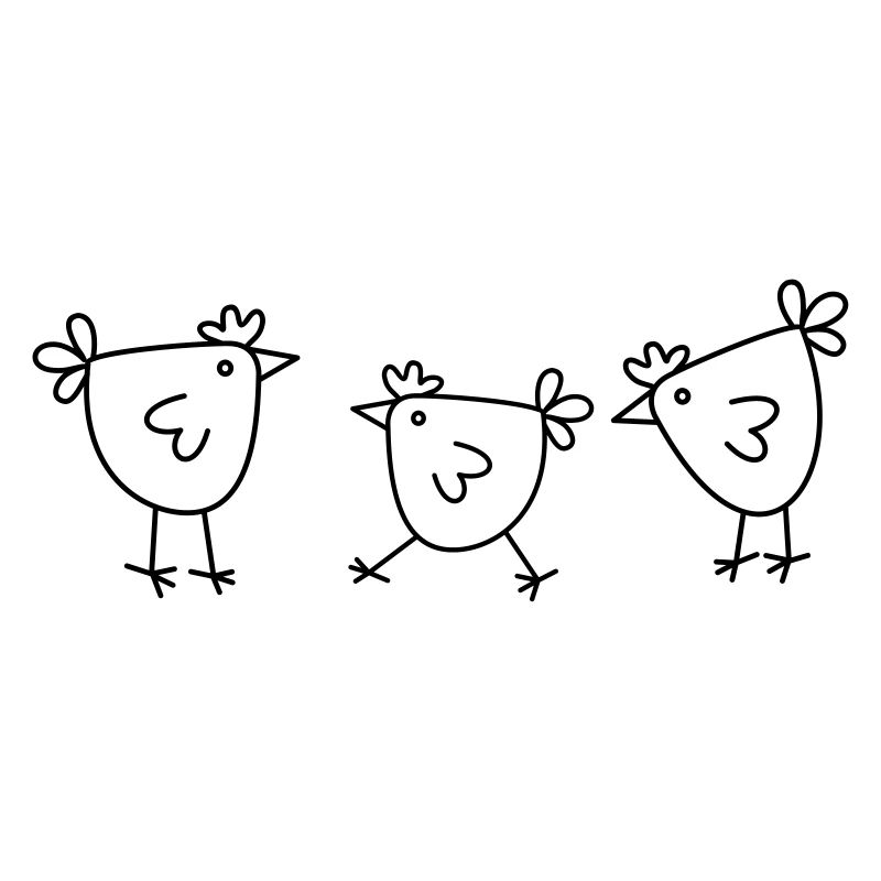 Poulet Poulet Poule conception de poulet minimalement simple