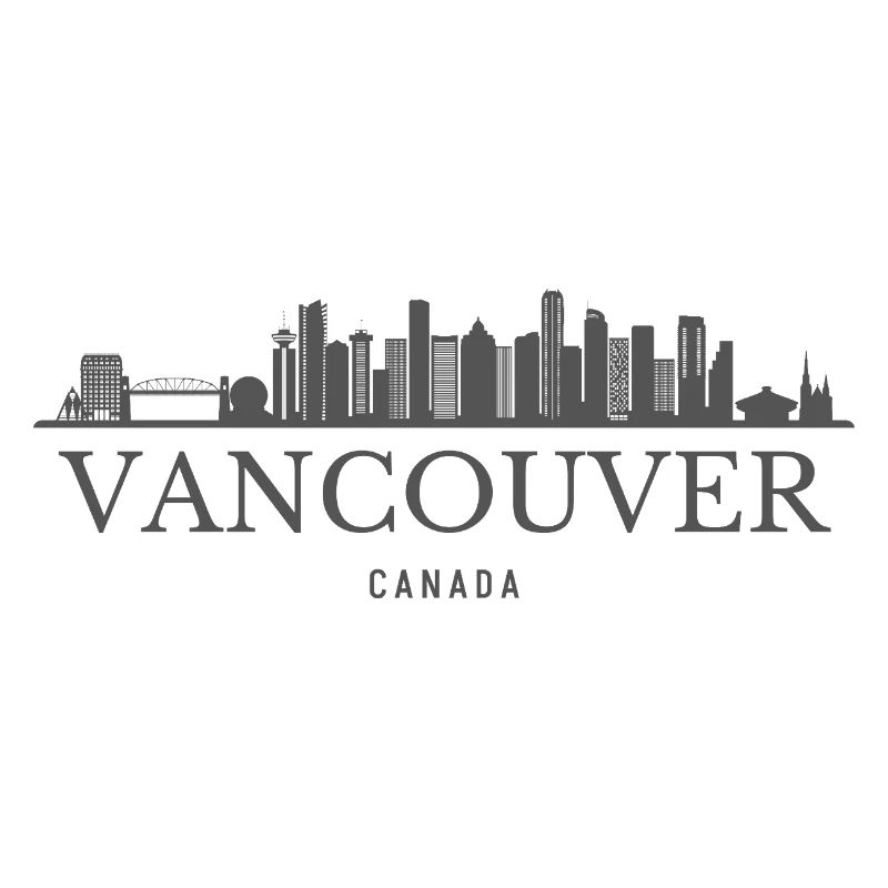 Vancouver Canada, silhouette de Vancouver