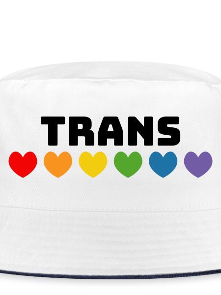 Rainbow heart trans black