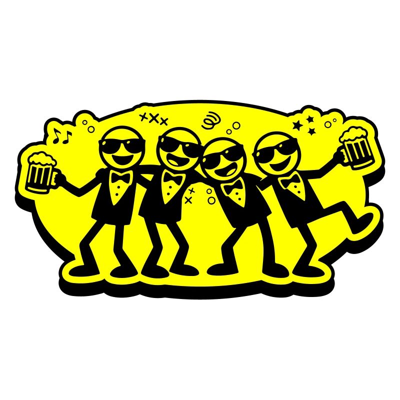 Bräutigam Freunde Gruppe Bier