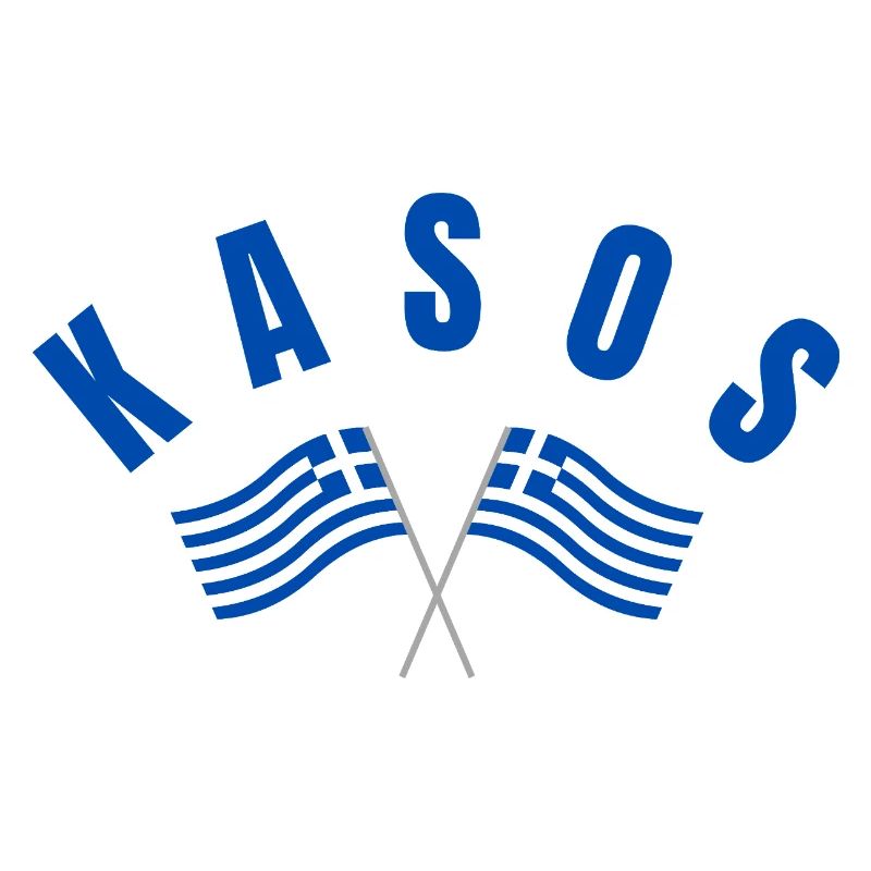 Drapeaux grecs de Kasos croisés