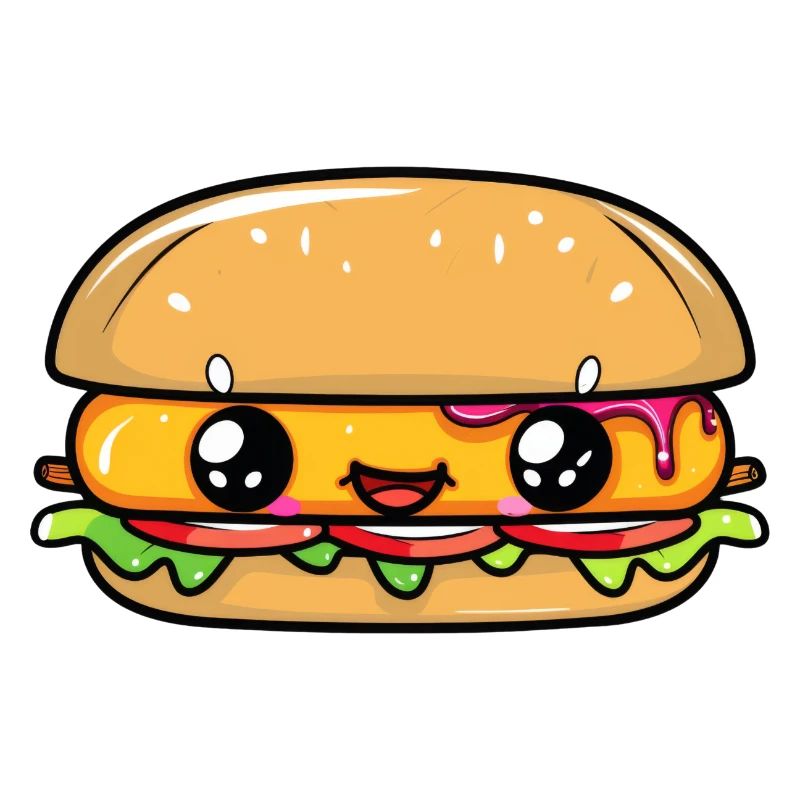Burger avec un visage