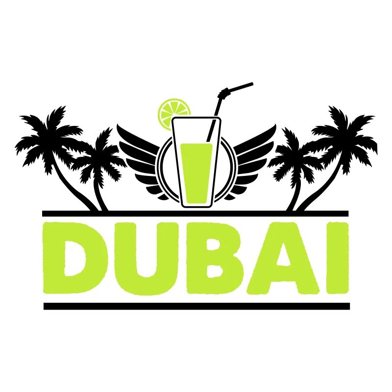 Logo néon de la boisson au citron vert de Dubaï