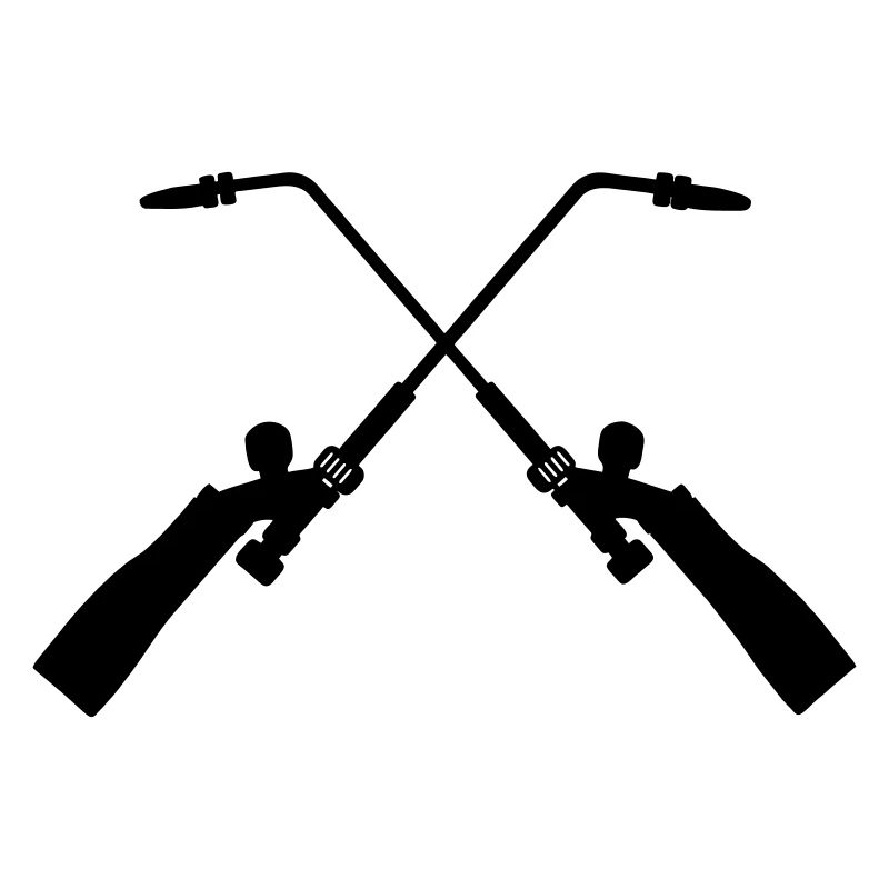 Two crossed welding machines