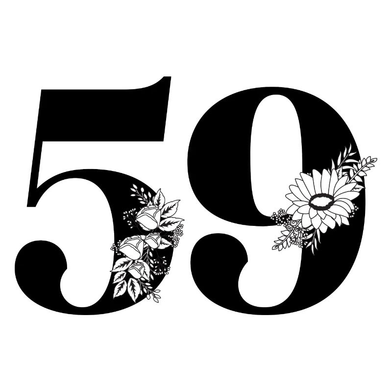 Nummer 59 Schwarze Blumen - 59. Blumengeburtstag