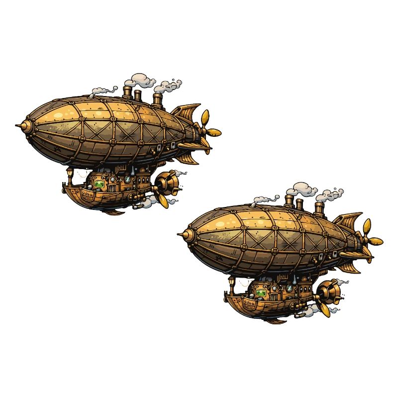 Zeppelin des dirigeables steampunk