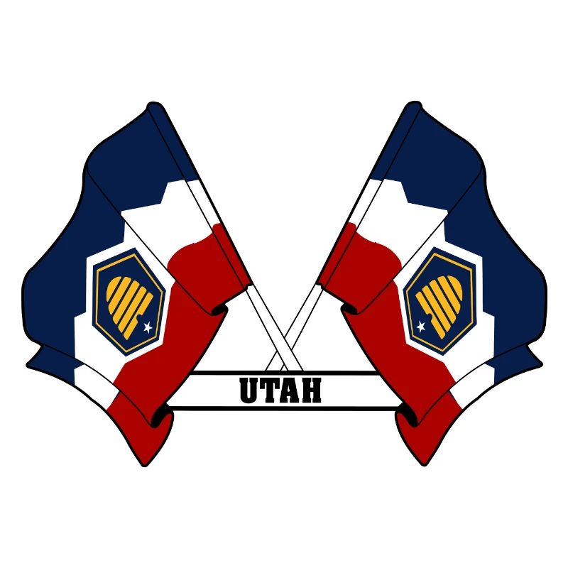 Texte à deux drapeaux UTAH