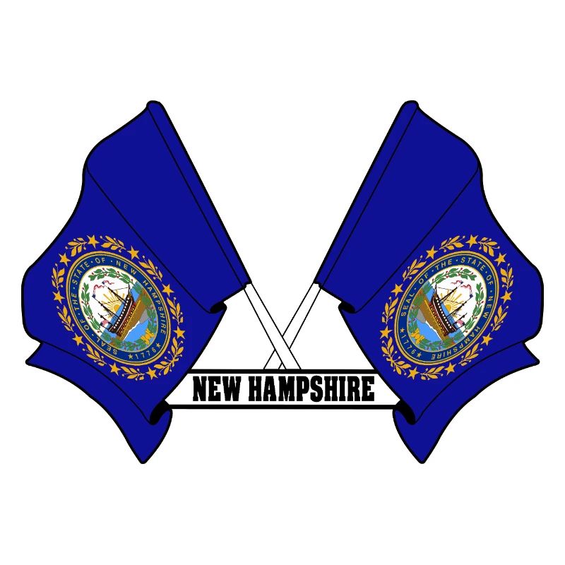 Texte à deux drapeaux NEW HAMPSHIRE