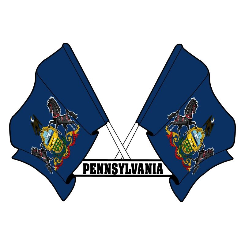 Two flags text PENNSYLVANIA