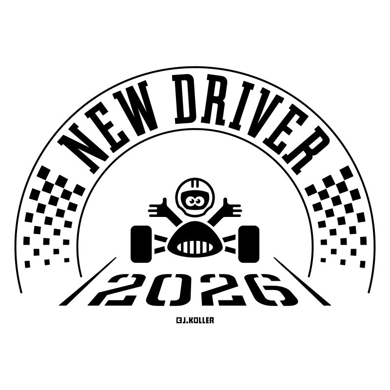 New Driver 2026 (Driving Licence / Black)