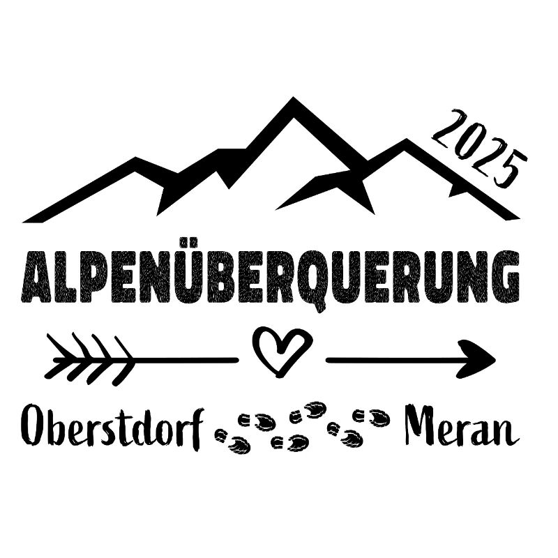 Alpenüberquerung 2025 Oberstdorf Meran E5 Geschenk
