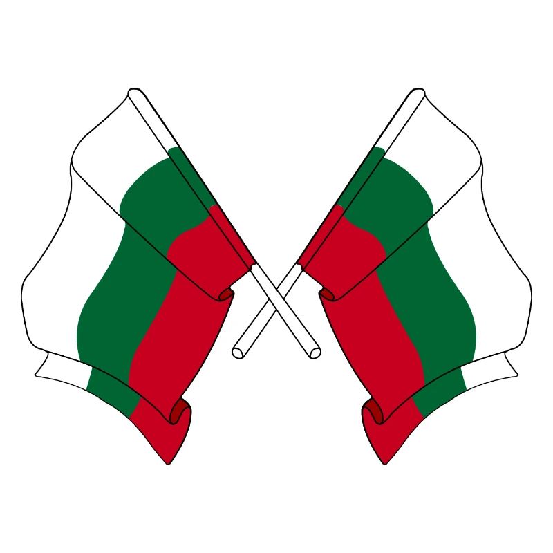 Two flags Bulgaria