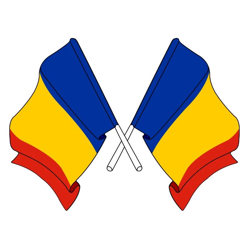 Deux drapeaux Drapeau de la Roumanie, drapeau horizontal m