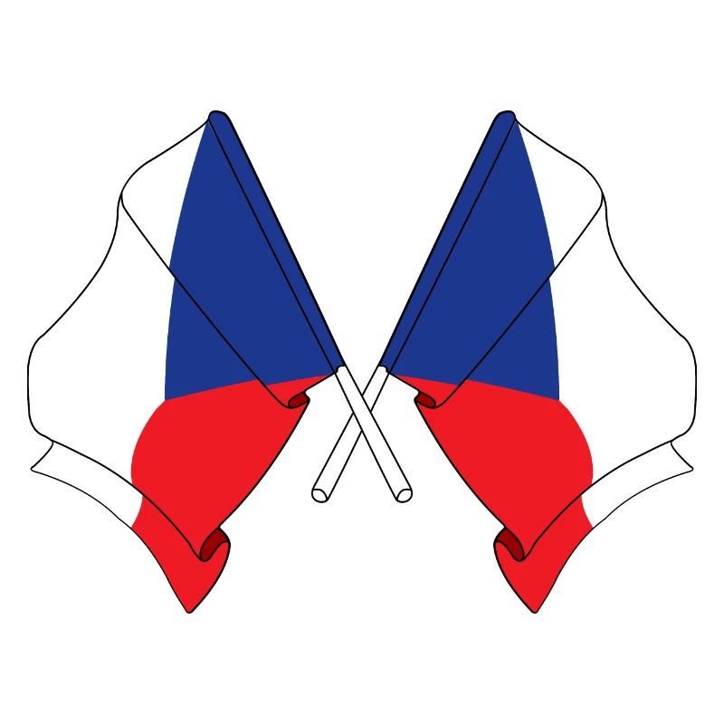 Deux drapeaux République tchèque