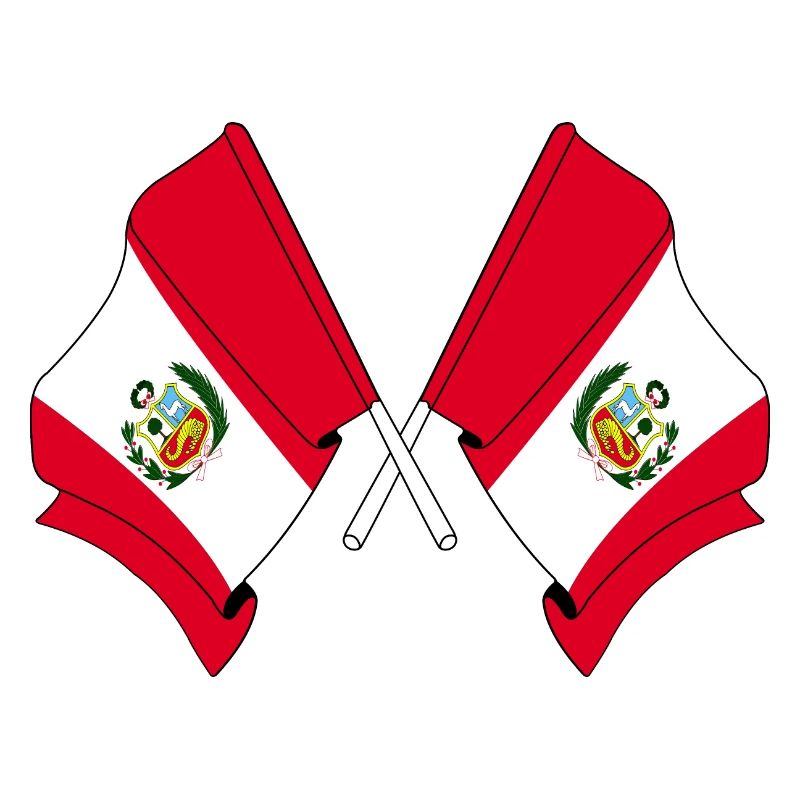 Deux drapeaux croisés du Pérou