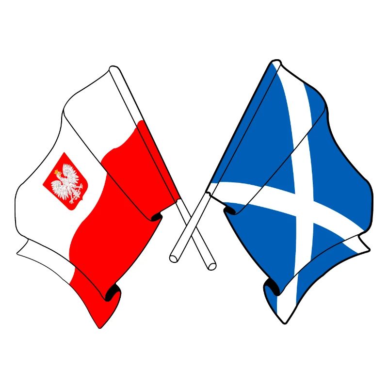 Drapeau de la Pologne, drapeau de l’Écosse