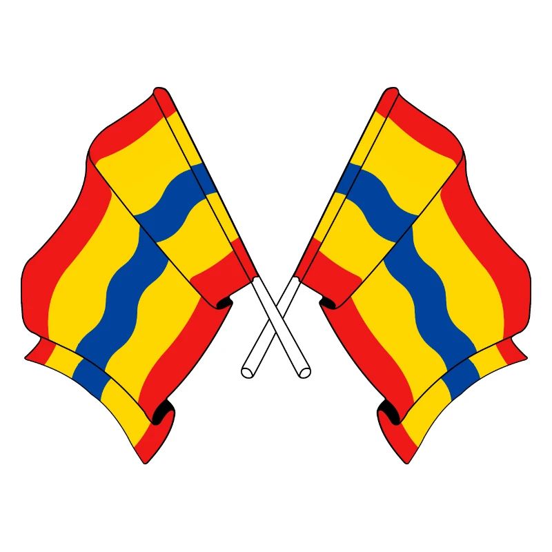 Deux drapeaux de la province d'Overijssel