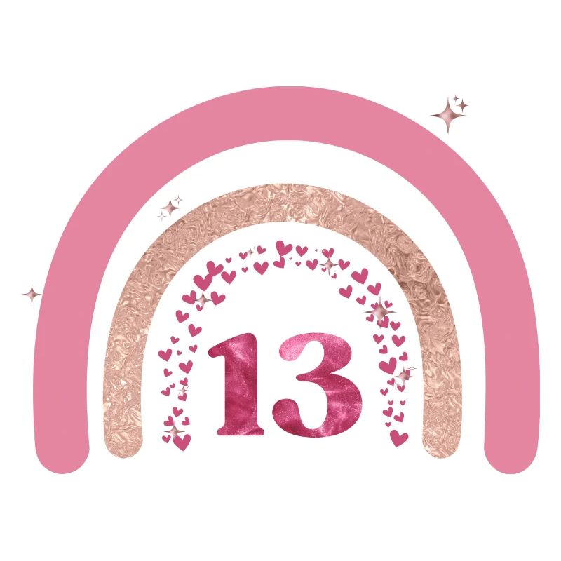 13. Geburtstag Regenbogen Rose