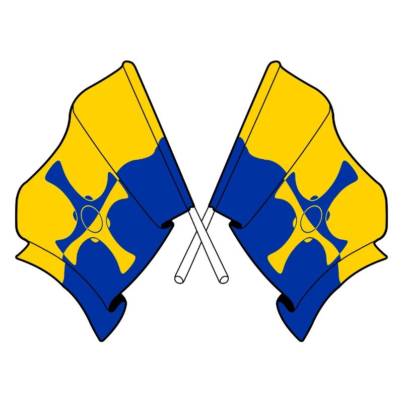 Two flags crossed – Durham