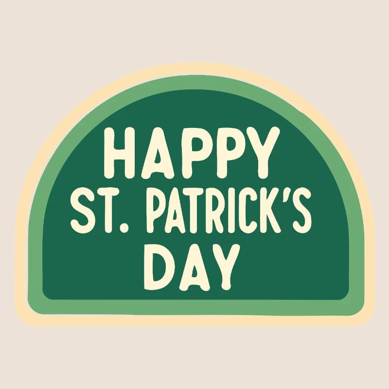 Jour Saint-Patrick Vert Badge