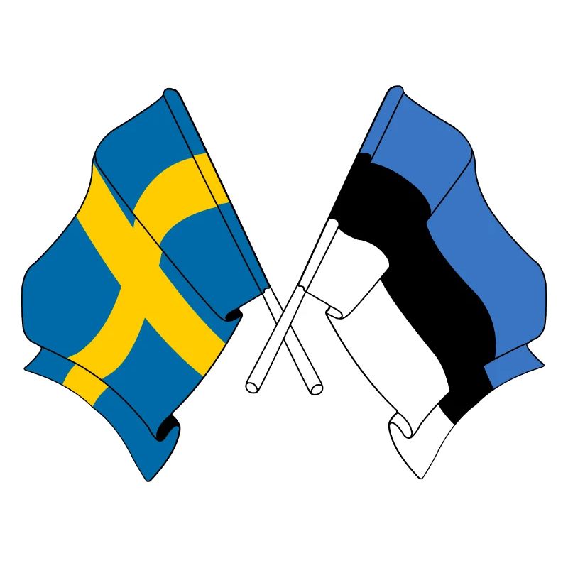 Drapeau Suède, drapeau Estonie