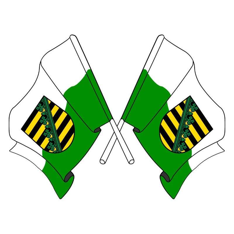 Deux drapeaux de Saxe