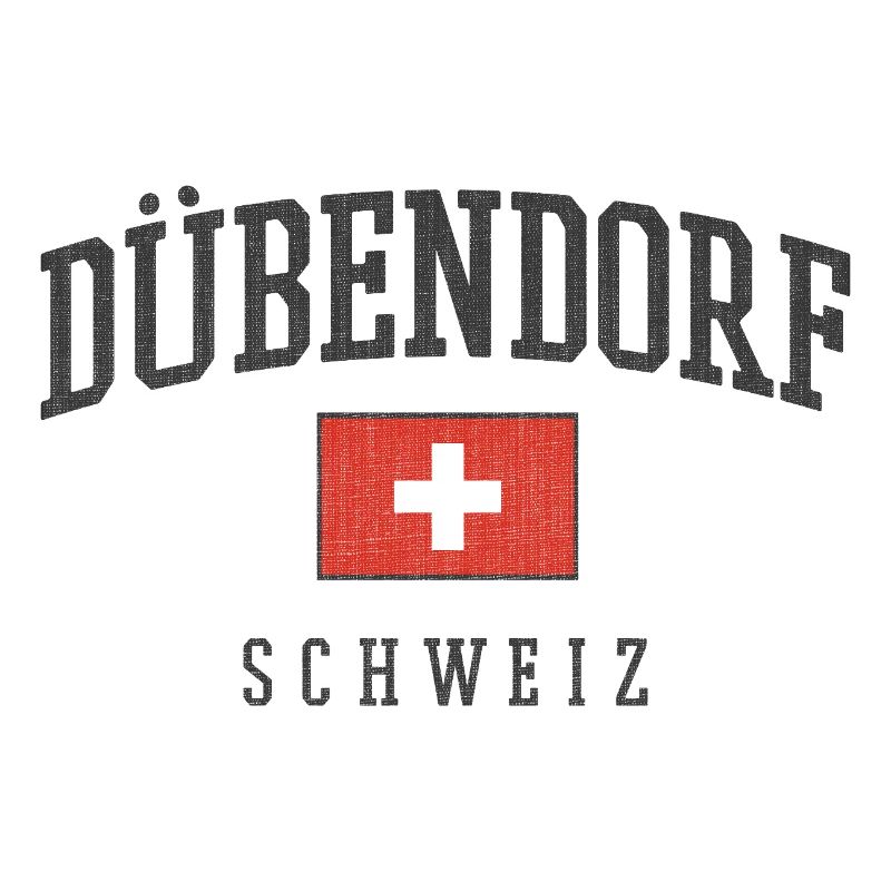 Logo de Dübendorf, Suisse, avec drapeau