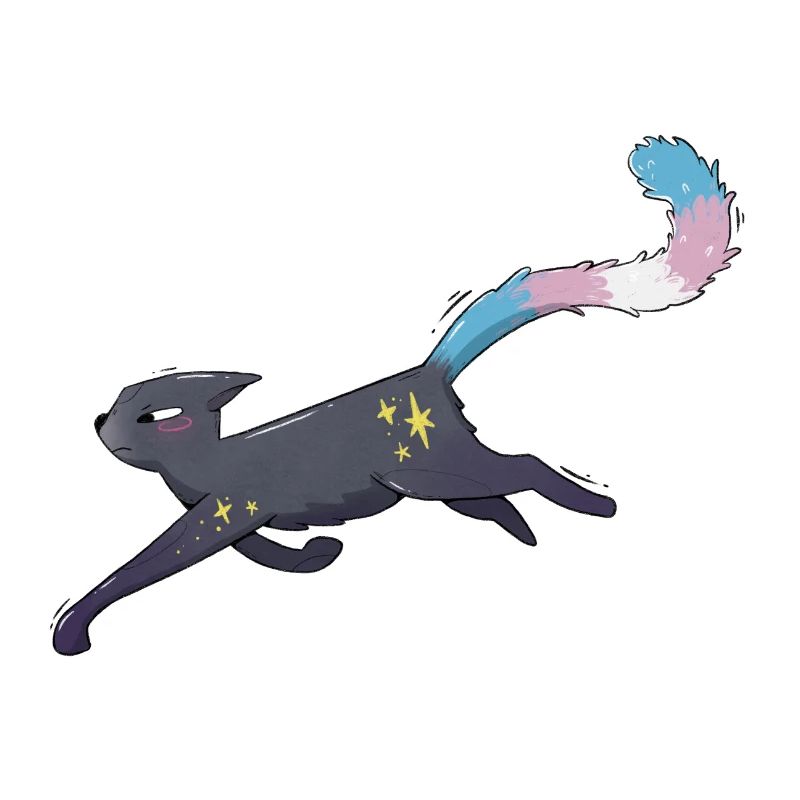 Fierté trans de chat mignon