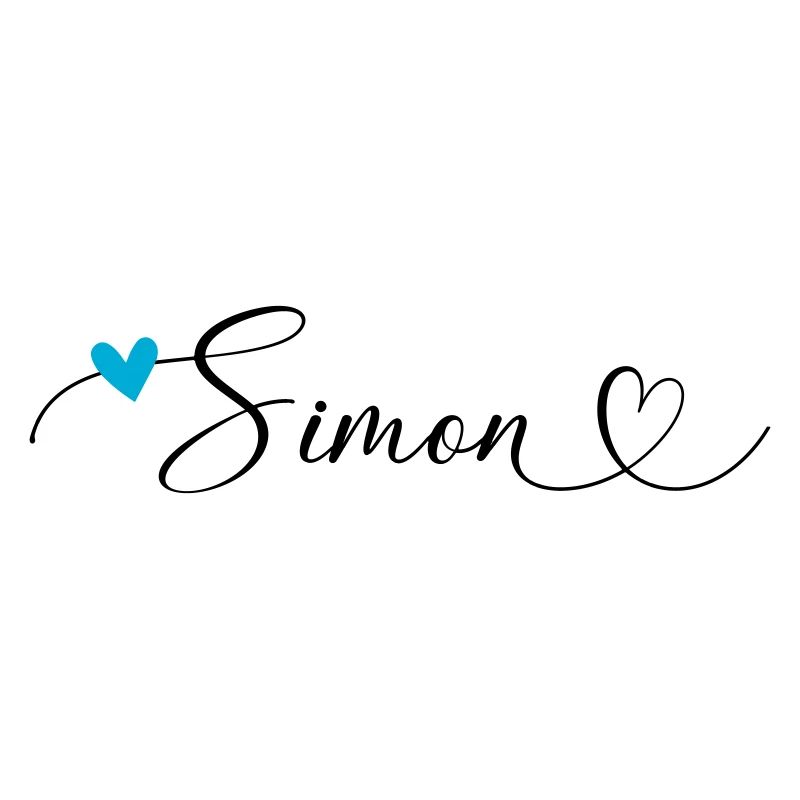 Simon Last name First name Calligraphy heart