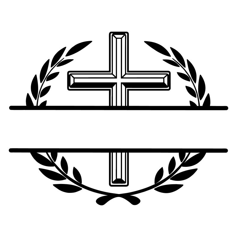 Couronne de laurier avec découpe croisée