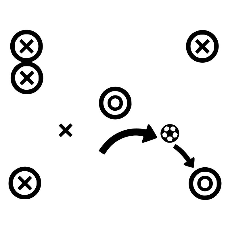 Soccer Tactics Coach Strategy Vector