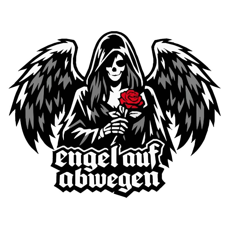 Engel auf Abwegen mit Rose "Todesengel"