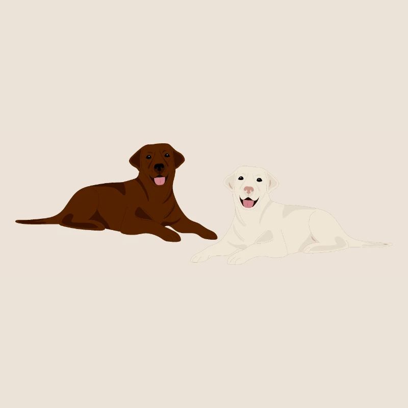 Bloder und brauner Labrador Hund Geschenk