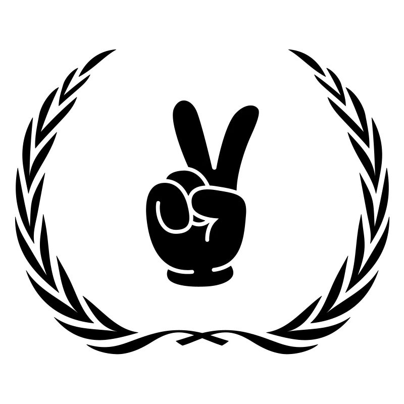 Couronne de bande dessinée Peace Hand