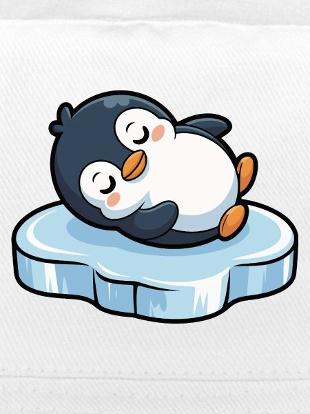 Schlafender Pinguin auf Eis