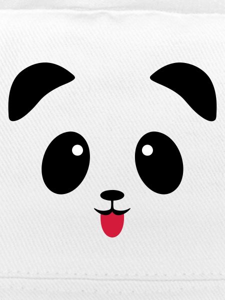 Langue de visage de panda