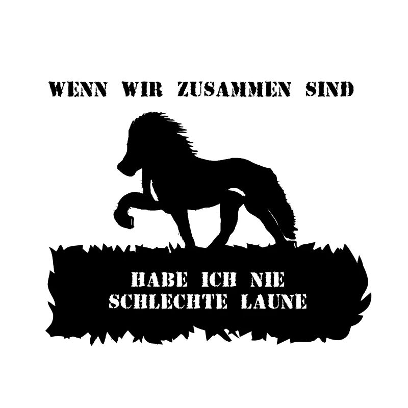 Spruch 10 mit Pferd 1 schwarz