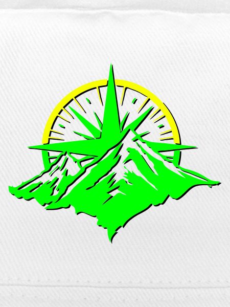 Compass With Mountain Silhouette