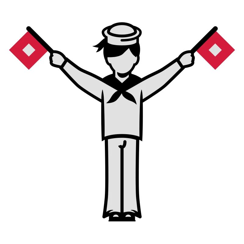 Alphabet U Winker Sailor