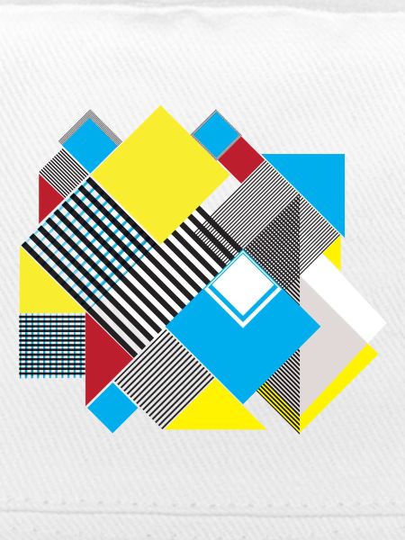 Geometrische Farbquadrat-Komposition