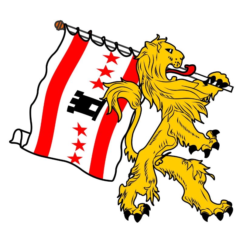 Lion avec drapeau Drenthe drenthe drapeau