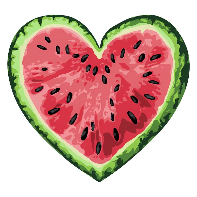 Aquarelle de pastèque pour les gourmands