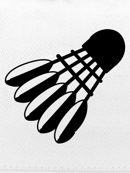 Badminton Shuttle Logo mit Federn