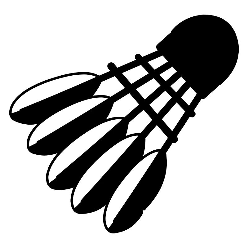 Badminton Shuttle Logo mit Federn