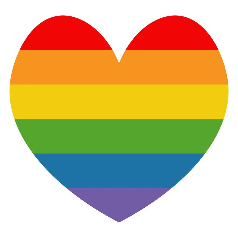 LGBT CSD TShirt Rainbow HEART